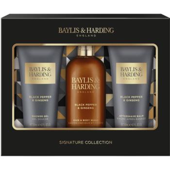 Baylis & Harding Black Pepper & Ginseng dárková sada (na obličej, tělo a vlasy) pro muže