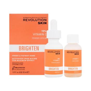 Revolution Skincare Brighten 15% Vitamin C Powder Serum 30 ml pleťové sérum pro ženy proti vráskám; na rozjasnění pleti