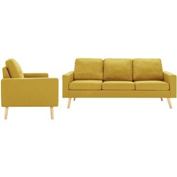 2dílná sedací souprava textil žlutá (3056640)