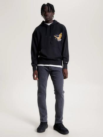 Tommy Jeans pánská černá mikina VINTAGE EAGLE   - S (BDS)