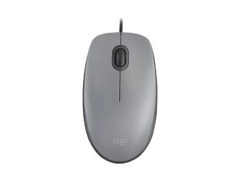 Logitech myš Corded M110 tichá, šedá, EMEA