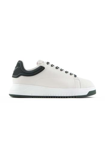 Kožené sneakers boty Emporio Armani šedá barva, X4X264 XN001 S435