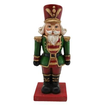 Vánoční dekorace figurka Louskáček s červeným kloboukem - 6*5*15 cm 6PR2730