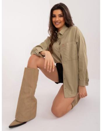 Dámská košile oversize POI khaki 