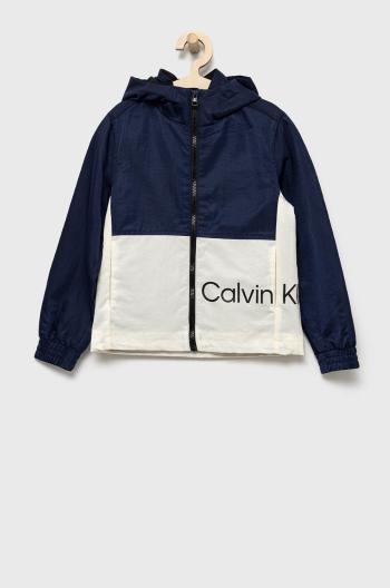 Dětská bunda Calvin Klein Jeans tmavomodrá barva