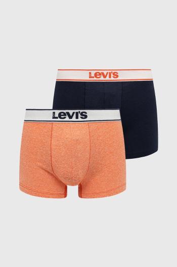 Boxerky Levi's (2-pak) pánské, oranžová barva