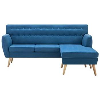 Sedačka Rohová sedačka textilní čalounění 171,5 x 138 x 81,5 cm modrá (247025)
