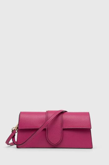 Kožená kabelka Answear Lab růžová barva