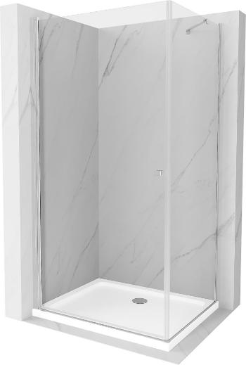 MEXEN/S Pretoria sprchový kout 90x110 cm, transparent, chrom + sprchová vanička včetně sifonu 852-090-110-01-00-4010