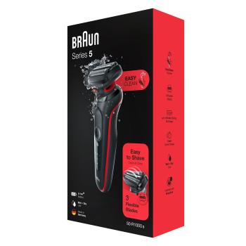 Braun Holicí strojek 5, 51-R1000s Wet&Dry červený