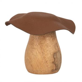 Dřevěná dekorace houba Mushroom - Ø 8*7 cm 6H2387XS