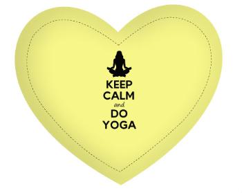 Polštář Srdce Keep calm and do yoga