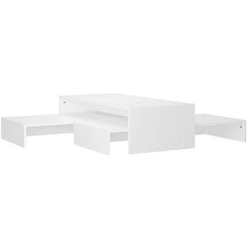 SHUMEE Sada konferenčních stolků bílá 100 × 100 × 26,5 cm dřevotříska, 806795 (806795)