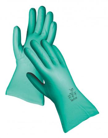 GREBE GREEN rukavice nitril zel. 33 cm 11