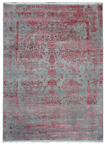 Diamond Carpets koberce Ručně vázaný kusový koberec Diamond DC-JK ROUND Silver/pink - 365x457 cm Růžová