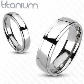 Spikes USA Dámský snubní prsten titan, šíře 4 mm, vel. 54,5 - velikost 54,5 - TT1021-4-54,5
