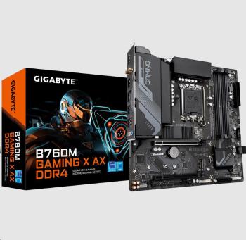 GIGABYTE MB Sc LGA1700 B760M GAMING X AX DDR4, Intel B760, 4xDDR4, 1xDP, 1xHDMI, WI-FI, mATX