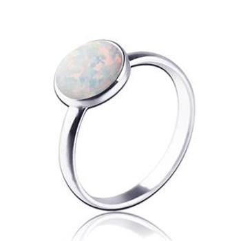 NUBIS® Stříbrný prsten s opálem - velikost 52 - NBP95-OP17-52