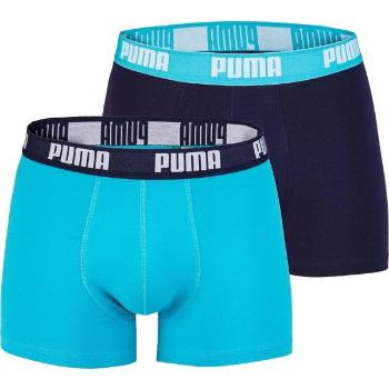 Puma BASIC BOXER 2P Pánské boxerky, tyrkysová, velikost S