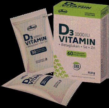 Vitar Vitamin D3 1000IU+betaglukan EKO 60 kapslí