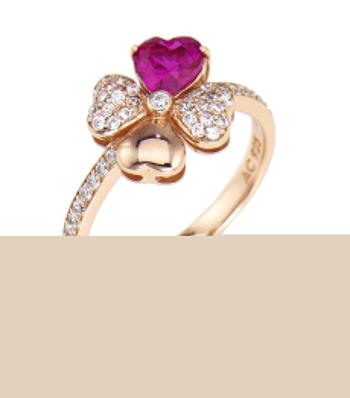 Amen Růžově pozlacený stříbrný prsten se zirkony Love RQURR 54 mm