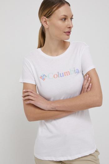 Tričko Columbia dámský, bílá barva