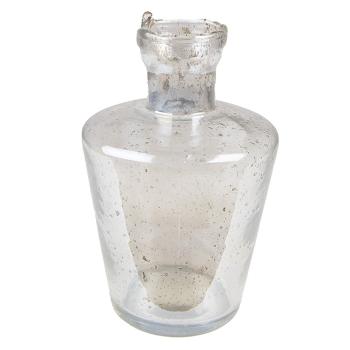Skleněná transparentní foukaná váza Sandy - Ø 11*7 cm 6GL4299