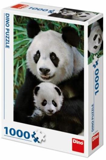 Puzzle Panda s mládětem 1000 dílků