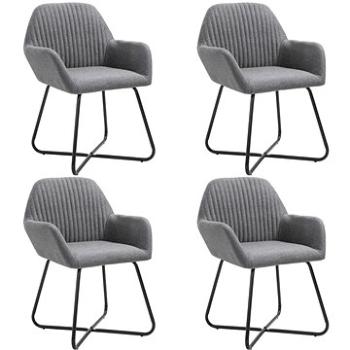 Jídelní židle 4 ks tmavě šedé textil (277096)