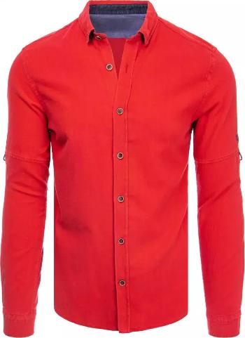 Červená džínová košile DX2295 Velikost: XL