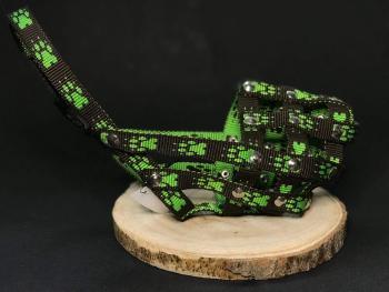 Huč nylonový náhubek pro klasický čumák Barva: Zelená, Obvod čumáku: 22 cm, Délka čumáku: 7,5 cm
