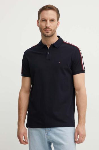 Polo tričko Tommy Hilfiger tmavomodrá barva, s aplikací, MW0MW35616