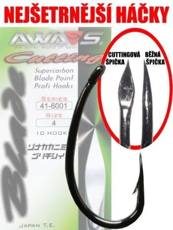 Awa-S Háčky Cutting Blade 6001 Black Nickel 10ks - vel.4