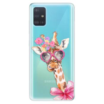 Odolné silikonové pouzdro iSaprio - Lady Giraffe - Samsung Galaxy A51