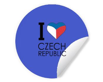 Samolepky kruh I love Czech republic