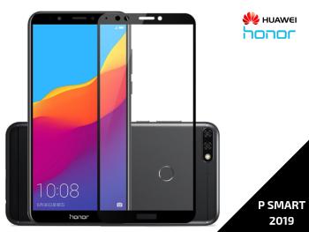 Ziskoun Tvrzené bezpečnostní sklo Full Cover pro Huawei P SMART 2019 s černým rámečkem