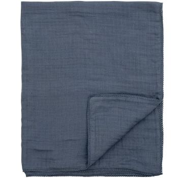 Dětská deka MUSLIN Bloomingville 100 x 80 cm modrá