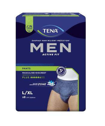Tena Men Pants Plus Large inkontinenční kalhotky modré 8 ks