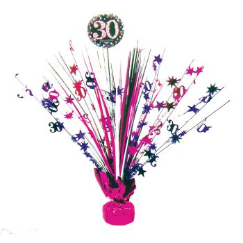 Amscan Dekorace na oslavu - třpytivé 30. narozeniny (růžová)
