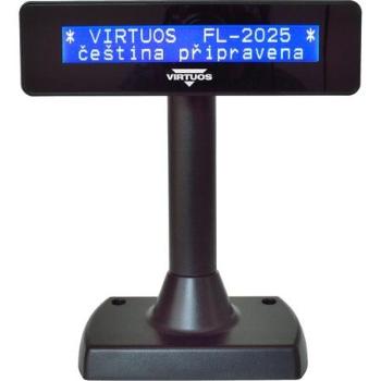 Virtuos zákaznický displej Virtuos FL-2025MB 2x20, USB, černý, EJG0003
