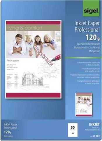 Papír do inkoustové tiskárny Sigel Inkjet Paper Professional, IP182 A4, 50 listů