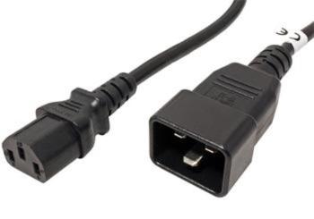 PremiumCord Kabel sítový propojovací 230V 10A 2m, konektory IEC 320 C13 - IEC 320 C20 - kpsb2