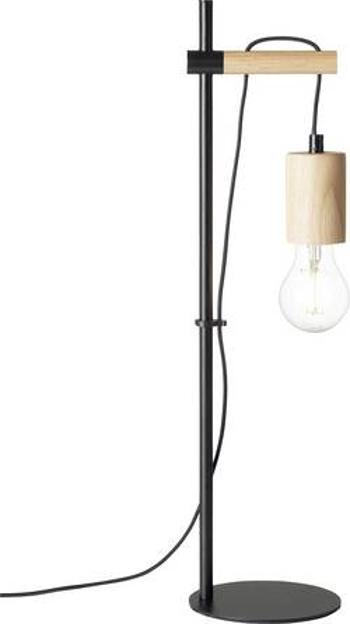 Stolní lampa E27 40 W Brilliant Jenji 99079/06 dřevo (světlé), černá