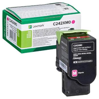 LEXMARK C242XM0 - originální toner, purpurový, 3500 stran