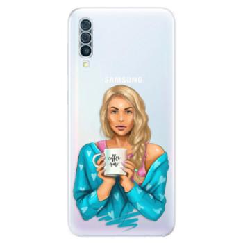 Odolné silikonové pouzdro iSaprio - Coffe Now - Blond - Samsung Galaxy A50