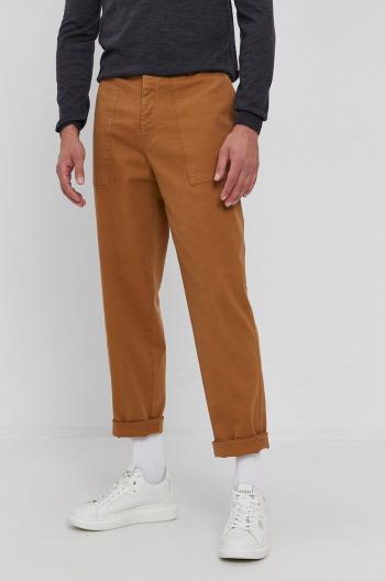 Kalhoty Liu Jo pánské, hnědá barva, jednoduché