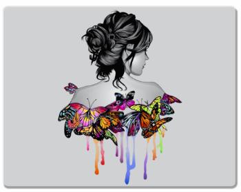 Podložka pod myš Dívka s motýly