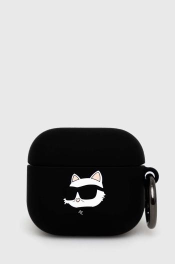 Kryt na airpods Karl Lagerfeld AirPods 3 cover černá barva