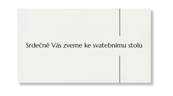 Kartička ke stolu - Simple Zvolte množství: od 61 ks a víc