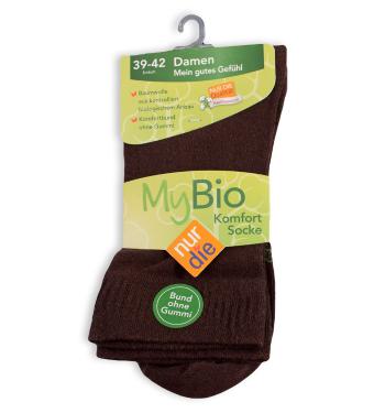 Dámské ponožky z bio bavlny NUR DIE hnědé Velikost: 35-38
